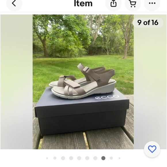 NEW IN BOX - ECCO Women's Felicia Ankle Strap Sandal Wedge (9-9.5) - Picture 15 of 16